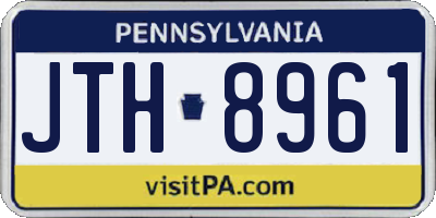 PA license plate JTH8961