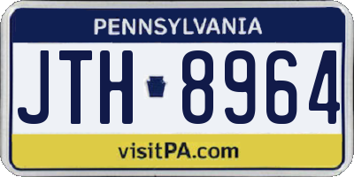 PA license plate JTH8964