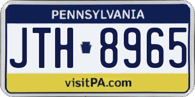 PA license plate JTH8965