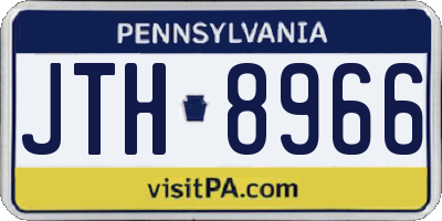 PA license plate JTH8966