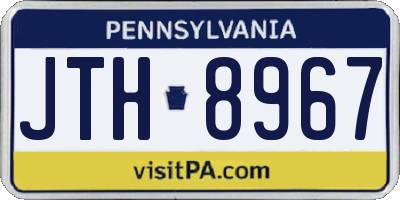 PA license plate JTH8967
