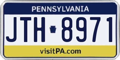 PA license plate JTH8971