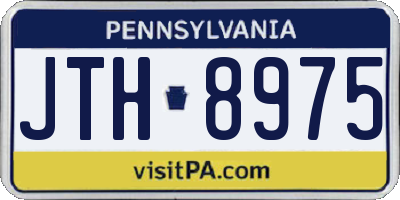 PA license plate JTH8975