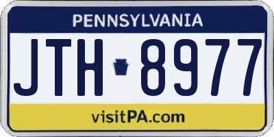 PA license plate JTH8977