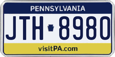 PA license plate JTH8980