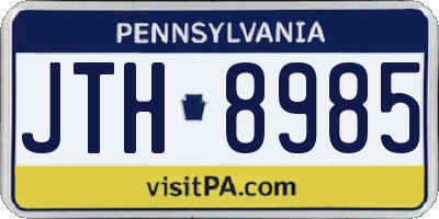 PA license plate JTH8985