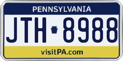 PA license plate JTH8988