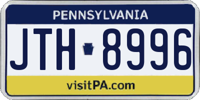 PA license plate JTH8996