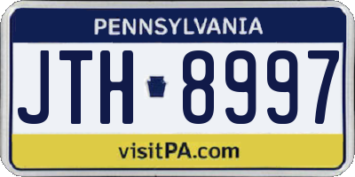 PA license plate JTH8997