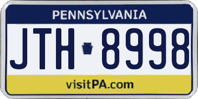 PA license plate JTH8998
