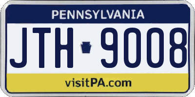 PA license plate JTH9008