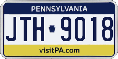 PA license plate JTH9018