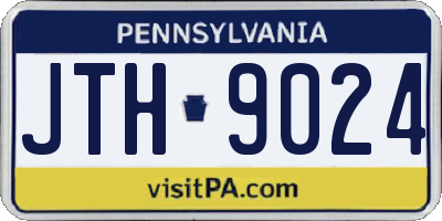 PA license plate JTH9024