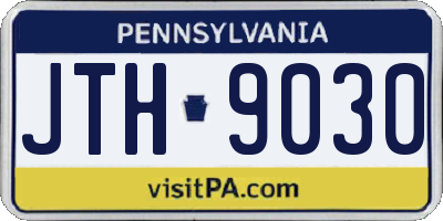 PA license plate JTH9030
