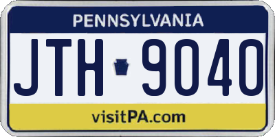 PA license plate JTH9040