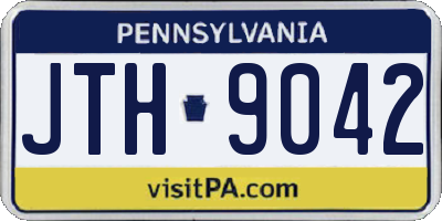 PA license plate JTH9042