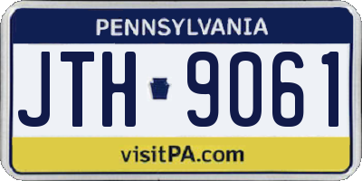 PA license plate JTH9061