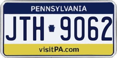PA license plate JTH9062