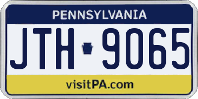 PA license plate JTH9065