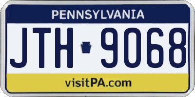 PA license plate JTH9068