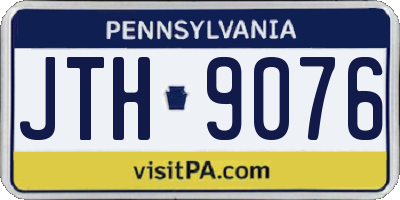 PA license plate JTH9076