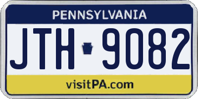 PA license plate JTH9082