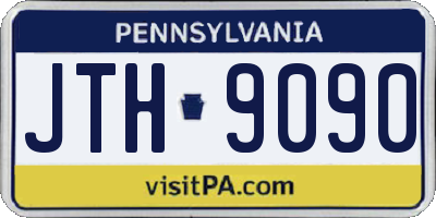PA license plate JTH9090