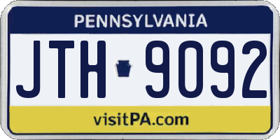 PA license plate JTH9092
