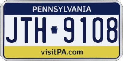 PA license plate JTH9108