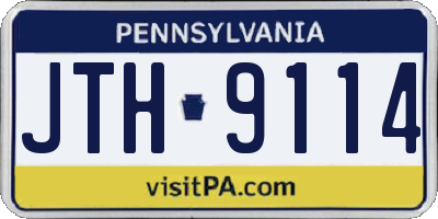 PA license plate JTH9114
