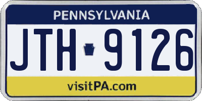 PA license plate JTH9126