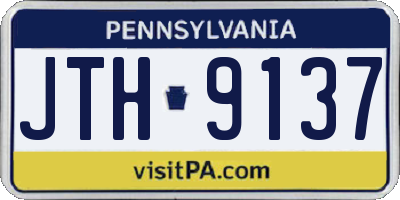 PA license plate JTH9137