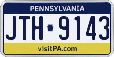PA license plate JTH9143