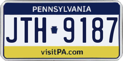 PA license plate JTH9187