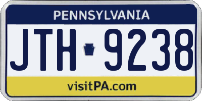 PA license plate JTH9238