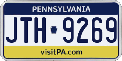 PA license plate JTH9269