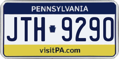 PA license plate JTH9290
