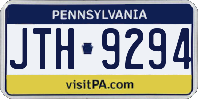 PA license plate JTH9294