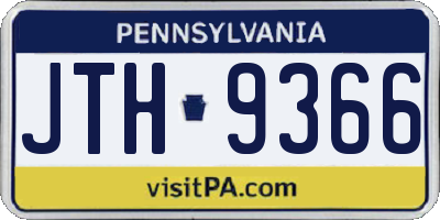 PA license plate JTH9366