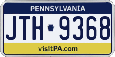 PA license plate JTH9368