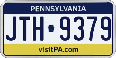 PA license plate JTH9379
