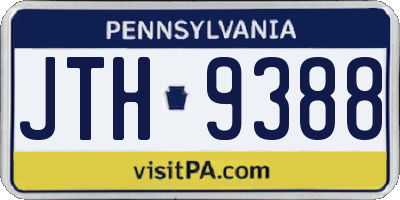 PA license plate JTH9388