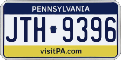 PA license plate JTH9396