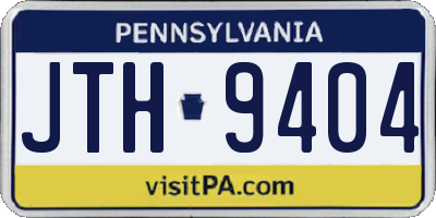 PA license plate JTH9404
