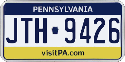 PA license plate JTH9426