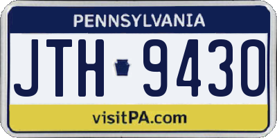 PA license plate JTH9430