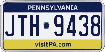 PA license plate JTH9438