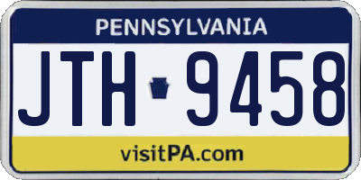 PA license plate JTH9458