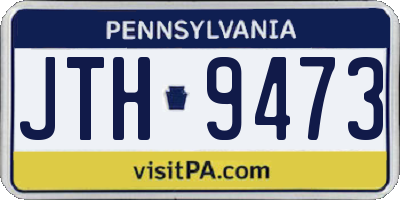 PA license plate JTH9473