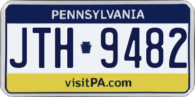 PA license plate JTH9482